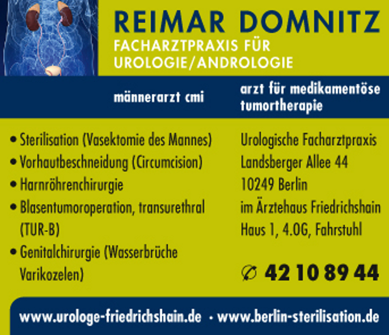 Urologe, Urologie, Friedrichshain, Andrologie, Männerarzt, Berlin, Ärztehaus